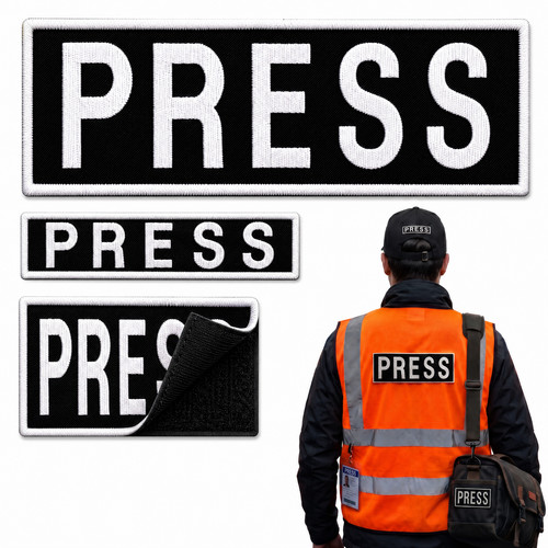 Press patch set 3pcs black - set,