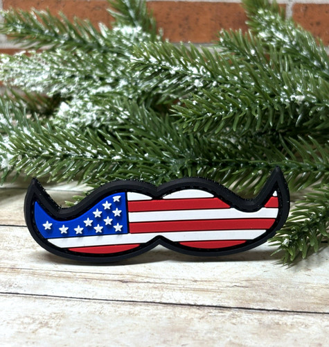 Pvc tactical mustache patch - pvc,